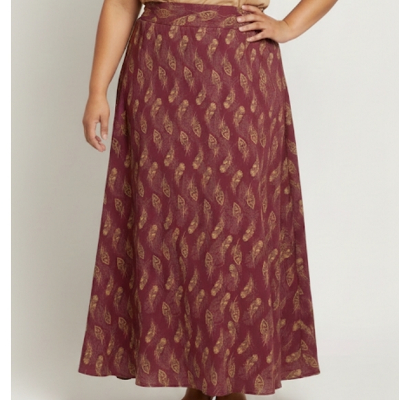 LuLaRoe Dresses & Skirts - LuLaRoe Maxi Skirt 2XL in Pink with Gold Leaf Pattern Simply Comfortable & Soft